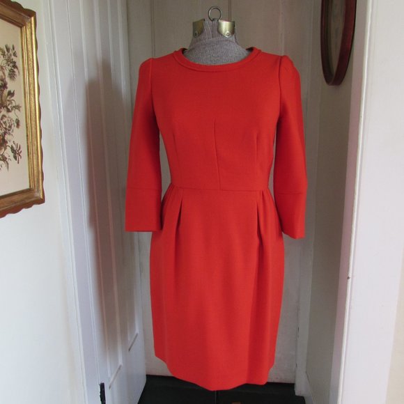 J. Crew Red-Orange Dress - Picture 1 of 5